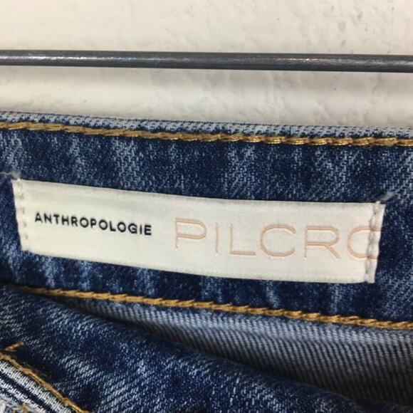 Pilcro & the Letterpress Blue High rise  Distressed Denim Shorts 28 - Picture 5 of 8